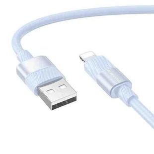 Borofone BX106 2.4A USB-A to 8 Pin Fast Charge Data Cable, Length:1m(Blue)