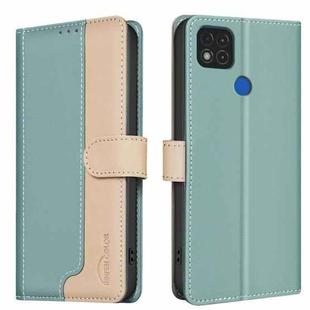 For Xiaomi Redmi 9C / 10A / Poco C31 Color Matching RFID Anti-theft Leather Phone Case(Green)