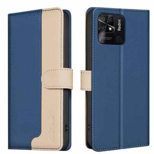 For Xiaomi Redmi 10C Color Matching RFID Anti-theft Leather Phone Case(Blue)