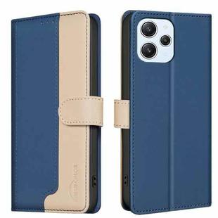 For Xiaomi Redmi 12 4G Color Matching RFID Anti-theft Leather Phone Case(Blue)