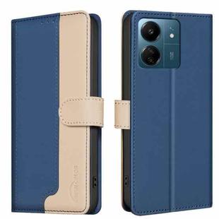 For Xiaomi Redmi 13C Color Matching RFID Anti-theft Leather Phone Case(Blue)