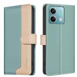 For Xiaomi Redmi Note 13 5G Color Matching RFID Anti-theft Leather Phone Case(Green)