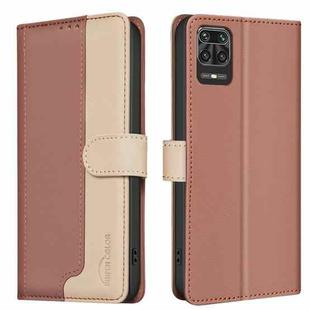 For Xiaomi Redmi Note 9 Pro Max / 9 Pro / 9S Color Matching RFID Anti-theft Leather Phone Case(Brown)