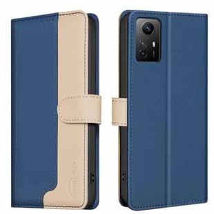 For Xiaomi Redmi Note 12S Global Color Matching RFID Anti-theft Leather Phone Case(Blue)