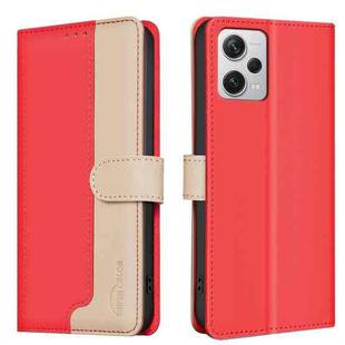 For Xiaomi Redmi Note 12 Pro+ Global Color Matching RFID Anti-theft Leather Phone Case(Red)