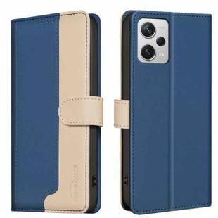 For Xiaomi Redmi Note 12 Pro+ Global Color Matching RFID Anti-theft Leather Phone Case(Blue)