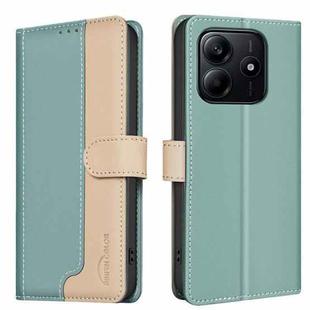 For Redmi Note 14 5G Color Matching RFID Anti-theft Leather Phone Case(Green)