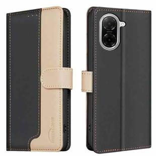 For Redmi A5 4G 171.7mm Color Matching RFID Anti-theft Leather Phone Case(Black)