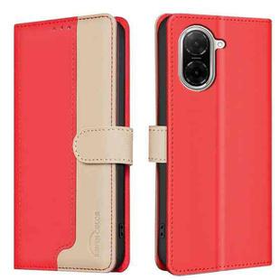 For Redmi A5 4G 171.7mm Color Matching RFID Anti-theft Leather Phone Case(Red)