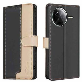 For Redmi K80 / K80 Pro Color Matching RFID Anti-theft Leather Phone Case(Black)