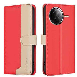 For Redmi K80 / K80 Pro Color Matching RFID Anti-theft Leather Phone Case(Red)