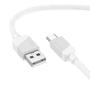 Borofone BX107 3A USB-A to USB-C / Type-C Fast Charge Data Cable, Length:1m(White)