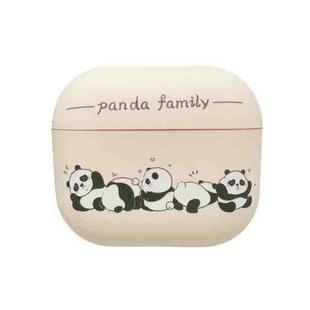 For AirPods 3 Panda Pattern Earbuds Box Frosted TPU Case(Panda Family)