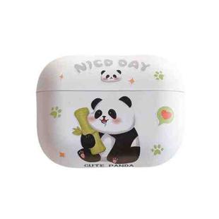 For AirPods Pro Panda Pattern Earbuds Box Frosted TPU Case(Cute Panda)