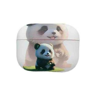 For AirPods Pro 2 Phantom Panda Pattern Earbuds Box Frosted TPU Case(White)