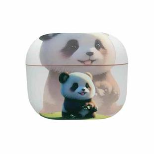 For AirPods 3 Phantom Panda Pattern Earbuds Box Frosted TPU Case(White)