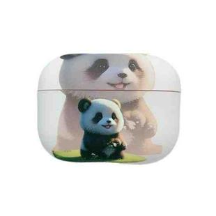 For AirPods Pro Phantom Panda Pattern Earbuds Box Frosted TPU Case(White)