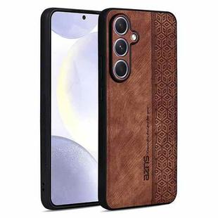 For Samsung Galaxy S25 5G AZNS 3D Embossed Skin Feel Phone Case(Brown)
