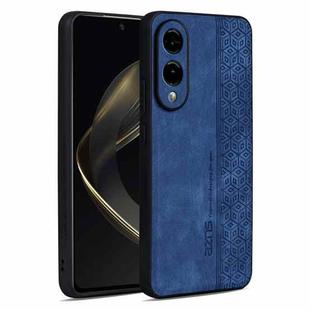 For Samsung Galaxy S25 Edge 5G AZNS 3D Embossed Skin Feel Phone Case(Sapphire Blue)