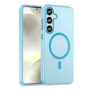 For Samsung Galaxy S24+ 5G MagSafe Frosted Translucent TPU + PC Full Coverage Phone Case(Blue)