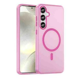 For Samsung Galaxy S24+ 5G MagSafe Frosted Translucent TPU + PC Full Coverage Phone Case(Pink)