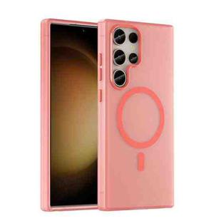 For Samsung Galaxy S23 Ultra 5G MagSafe Frosted Translucent TPU + PC Full Coverage Phone Case(Red)