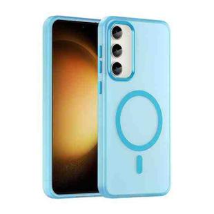 For Samsung Galaxy S23+ 5G MagSafe Frosted Translucent TPU + PC Full Coverage Phone Case(Blue)