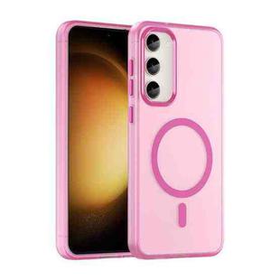 For Samsung Galaxy S23+ 5G MagSafe Frosted Translucent TPU + PC Full Coverage Phone Case(Pink)