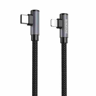 Borofone BU50 Elbow Magnetic 1m PD27W USB-C / Type-C to 8 Pin Charging Data Cable(Black)