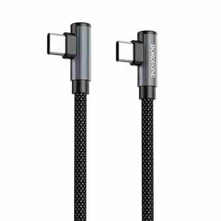 Borofone BU50 Elbow Magnetic 1m 60W USB-C / Type-C to USB-C / Type-C Charging Data Cable(Black)