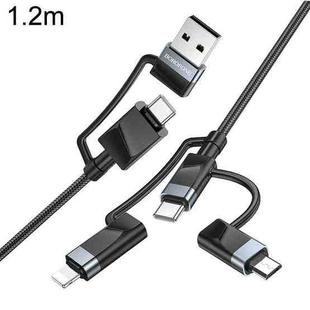 Borofone BU51 Settler 6 in 1 Charging Data Cable, Cable Length:1.2m(Black)