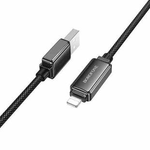 Borofone BU53 Meteor 1.2m 2.4A USB to 8 Pin Charging Data Cable(Black)