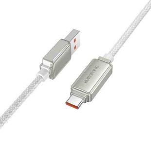 Borofone BU53 Meteor 1.2m 5A USB to USB-C / Type-C Charging Data Cable(Grey)