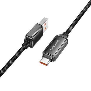 Borofone BU53 Meteor 1.2m 5A USB to USB-C / Type-C Charging Data Cable(Black)