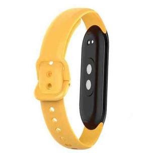 12mm Solid Color Silicone Watch Band(Yellow)