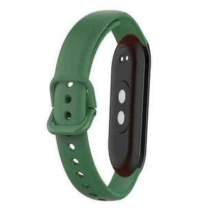 12mm Solid Color Silicone Watch Band(Dark Green)