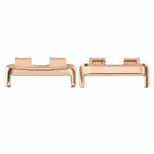 For Huawei Band 9 / 9 NFC 1 Pair Stainless Steel Metal Watch Band Connector(Rose Gold)