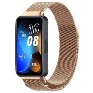 For Huawei Band 9 / 9 NFC Milanese Metal Watch Band(Rose Gold)