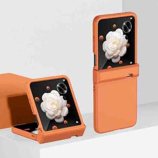 For Honor Magic V Flip 3 Parts Skin Feel PC Full Coverage Shockproof Phone Case(Orange)