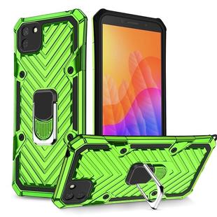 For Huawei Y5p Cool Armor PC + TPU Shockproof Case with 360 Degree Rotation Ring Holder(Green)