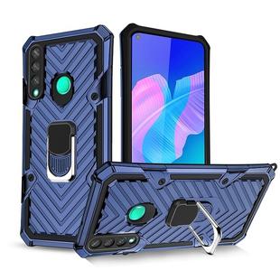 For Huawei Y7p Cool Armor PC + TPU Shockproof Case with 360 Degree Rotation Ring Holder(Blue)