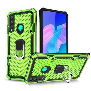 For Huawei Y7p Cool Armor PC + TPU Shockproof Case with 360 Degree Rotation Ring Holder(Green)