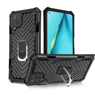 For Huawei P40 lite Cool Armor PC + TPU Shockproof Case with 360 Degree Rotation Ring Holder(Black)