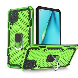 For Huawei P40 lite Cool Armor PC + TPU Shockproof Case with 360 Degree Rotation Ring Holder(Green)