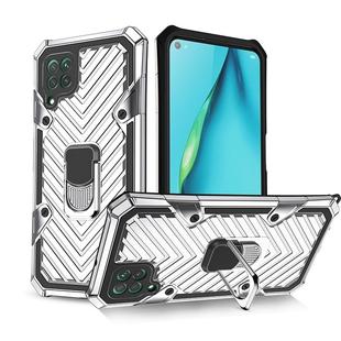 For Huawei P40 lite Cool Armor PC + TPU Shockproof Case with 360 Degree Rotation Ring Holder(Silver)