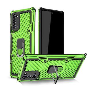 For Samsung Galaxy Note20 Cool Armor PC + TPU Shockproof Case with 360 Degree Rotation Ring Holder(Green)