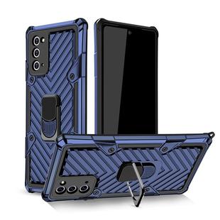 For Samsung Galaxy Note20 Ultra Cool Armor PC + TPU Shockproof Case with 360 Degree Rotation Ring Holder(Blue)