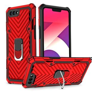 For OPPO A3s / A5 (AX5) Cool Armor PC + TPU Shockproof Case with 360 Degree Rotation Ring Holder(Red)