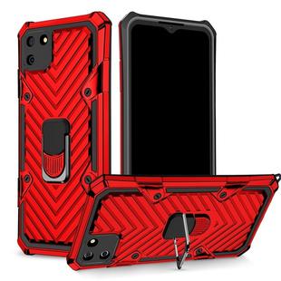 For OPPO Realme C11 Cool Armor PC + TPU Shockproof Case with 360 Degree Rotation Ring Holder(Red)