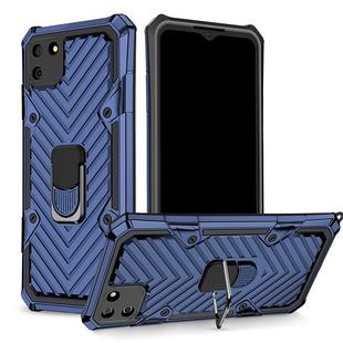 For OPPO Realme C11 Cool Armor PC + TPU Shockproof Case with 360 Degree Rotation Ring Holder(Blue)